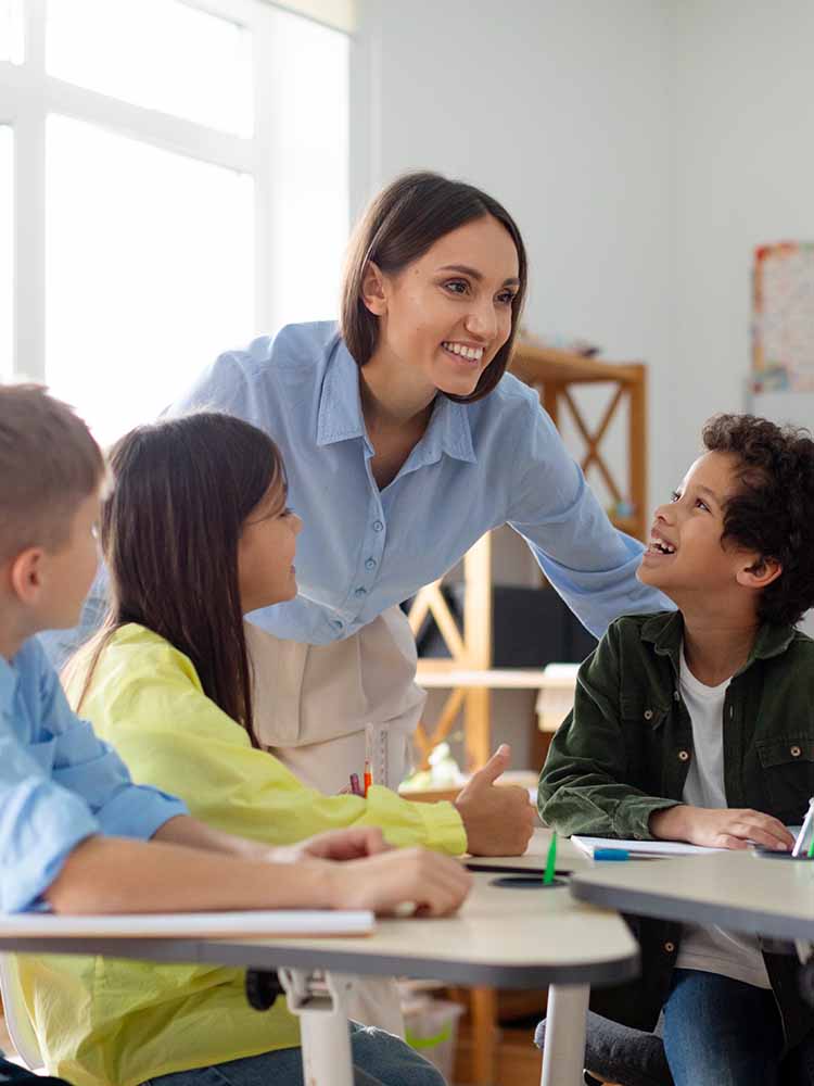 Teacher with Students
